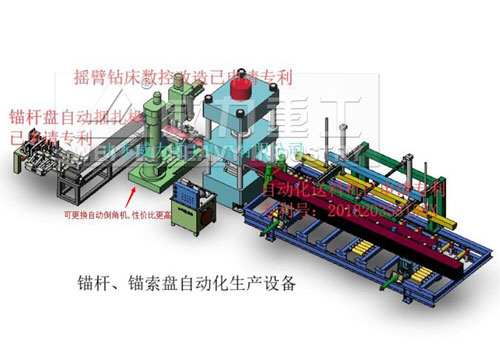 矿用锚杆托盘液压机自动化生产线